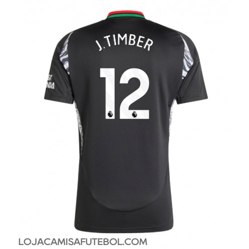 Camisa de Futebol Arsenal Jurrien Timber #12 Equipamento Secundário 2024-25 Manga Curta